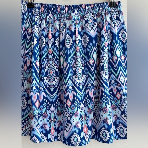Divided by H&M Bohemian Aztec Geometric Print Neon Mini Skirt, Size 6 - Picture 5 of 15